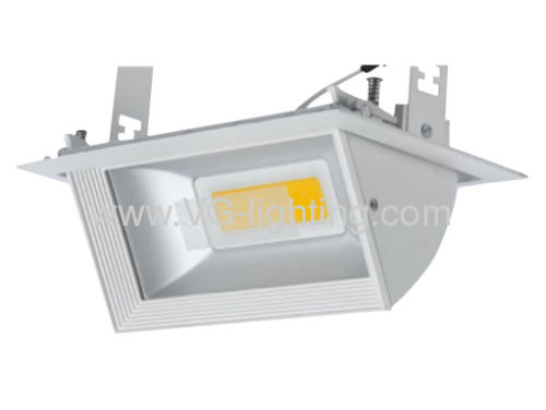 8" 30W Aluminium Square adjustable COB LED downlight