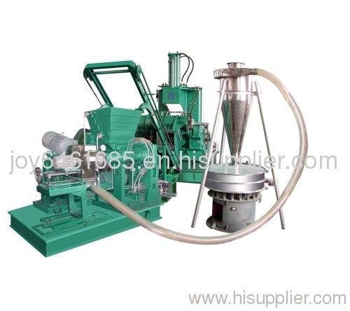 Air-cooled plastic mixing-pelletizing line