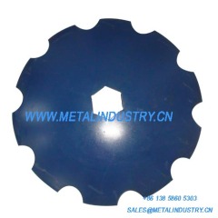 notched steel harrow disc