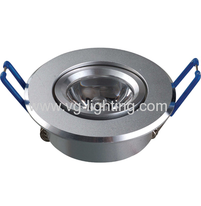 Aluminium 1x3W high power LED ceiling sopt lights