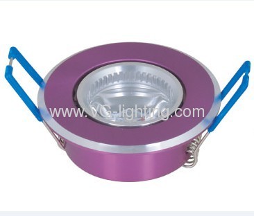 1x1W Aluminium high power round LED ceiling soptlights