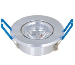 Aluminium 1x1W high power LED ceiling soptlights