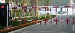 Security Digital Tubular Barrier Gate with Traffic Indicator and Car Painting for Museum