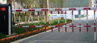 Security Digital Tubular Barrier Gate with Traffic Indicator and Car Painting for Museum