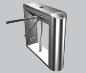 0.2s Dual Direction Barcode 304# Stainless Steel Bridge Tripod Turnstile Gate for Museum