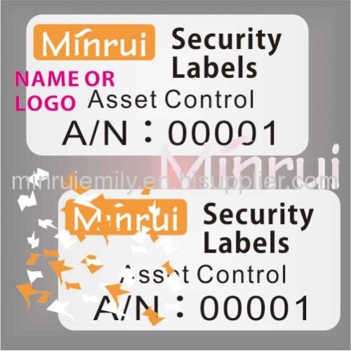 Destructible vinyl asset tags