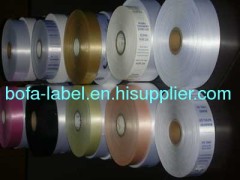 printed satin label, care label, carpet label