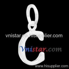 Wholesale vnistar silver plated letter C charms UC258-C