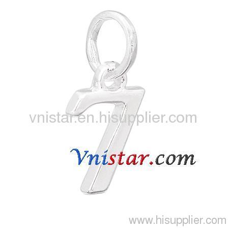 Wholesale silver plated number charms 7 UC285-7