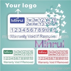 Rectangle Warranty Labels