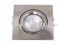 Square Aluminum die-casting Recessed swivel halogen spotlight