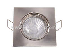 Square Zinc Alloy Recessed swivel spotlight with halogen holder