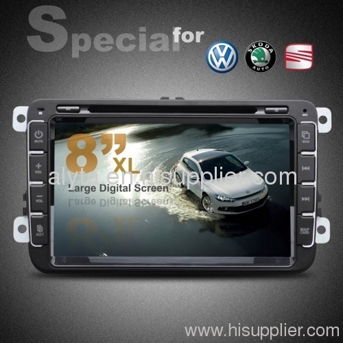 8inch VW car dvd gps bt radio canbus dvb-t usb sd ipod tv vcd cd am/fm/rds tmc aux driving recorder