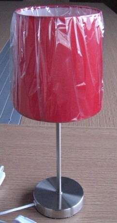 Metal incandescent bedside table Lamp with fabric Shade