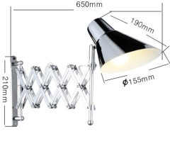 Metal Chrome LED Stretched Wall Lamp