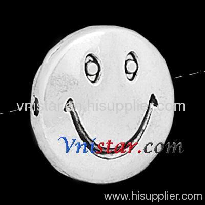 Wholesale vnistar round smiling face alloy charms AC134