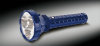 Blue three LED big head rechargeable flashlight