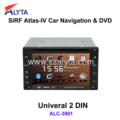 SiRF A4 navigation 2 DIN 6.2 inch