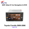 navigation dvd for Toyota Corolla 2000-2006 6.2 inch touch screen SiRF A4 (AtlasⅣ)