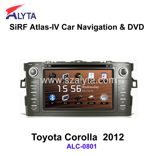 Toyota Corolla GPS Navigation DVD Player VCDCD Radio AM/FMTuner/RDSUSBDBluetooth TV MP3 IPODCanbusHD TFTLC Touchscreen