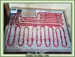 underfloor heating system in wooden building