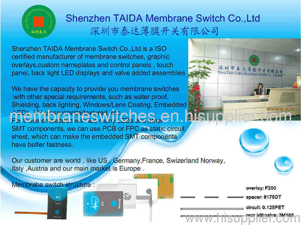 Shenzhen TAIDA Memrbane switch