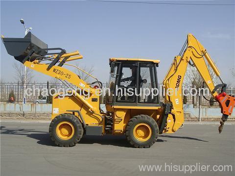 4 wheel drive backhoe loader