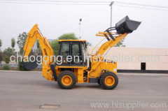 BACKHOE LOADER WITH CUMMINS ENGINE AND JOYSTICK HYDRAULIC BREAKING HAMMER