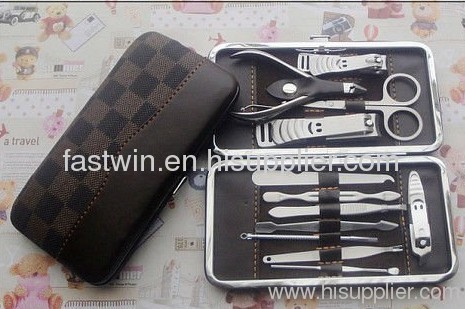 12pcs in 1 manicure Grooming Set Nail Cuticle Clipper kit