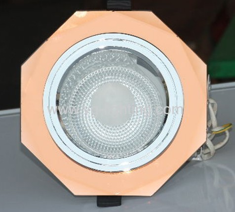 Aluminum+K5 Crystal Hexagonal Shape Recessed Downlight