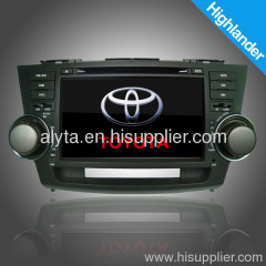 8inch car dvd gps for TOYOTA Highlander with Full touchscreen functions