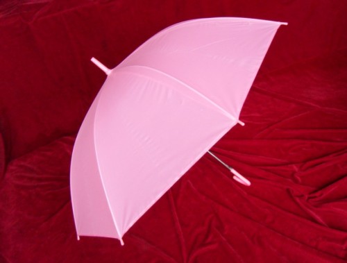 LOOK! 21''*8K pvc fabric metal frame transparent umbrella with plastic handle