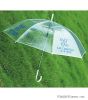 LOOK! 21''*8K pvc fabric metal frame transparent umbrella with plastic handle