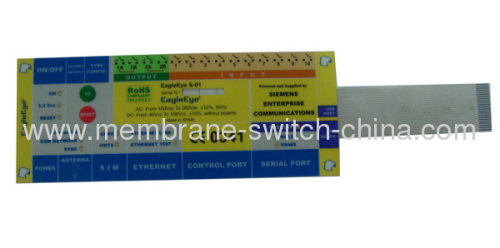 flat membrane switch panel