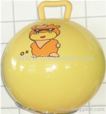 25 CM Yellow PVC Ball knobs with lovely animals pattern100-120g Inflatable ball / PVC toy ball