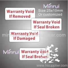 Warranty void if removed labels