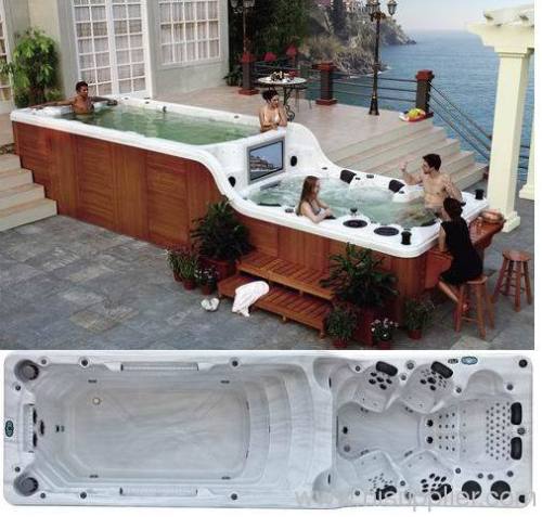 High whirlpool swim spa