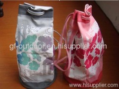 Hibiscus canvas cinch bag
