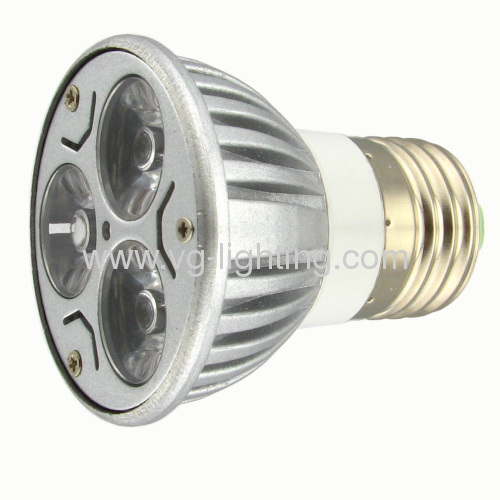 Aluminum 3W E27 High Power Cup LED Spotlights