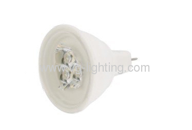 Aluminum 3W High Power MR16 Cup LED Spotlight In White Color