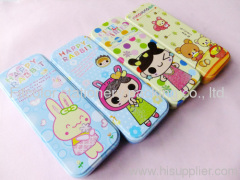 Tin pencil case, smile girl design