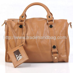 Fashion simple design cow leather handbag sling bag