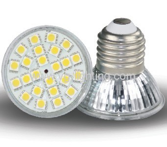 E27 24pcs 5050SMD Beam Angle:120° Glass Cup Bulbs