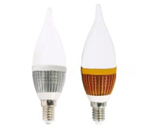 Different Color Aluminum with PC Candle LED Bulb in 3W