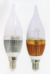 Power LED 1X3W Candle Light/ E14/Aluminium+PC