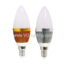 E14 3X1W Power LED Candle Bulb/ Aluminium+PC