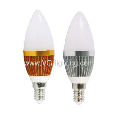 AC85-265V/Gold Color Aluminium Candle LED Light Bulb