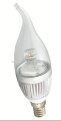 1x3W High Power LED Candle Bulb/ E14/E27 /Aluminium+PC