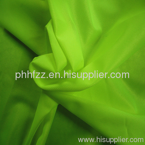 100% polyester fluorescence colour knitted tricot fabric/ High Visibility Reflective Waistcoat fabric