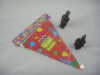 Colourful Aluminum film pennant 21*18cm